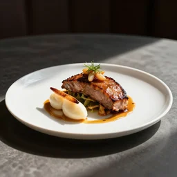 professional photo of a plate of delicious food