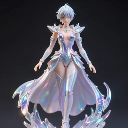 sakimi, james jean, ilya kuvshinov isolated magical anime haute couture vinyl figure, artisan designer figure photography, glitter accents on figure, holographic undertones, expert human proportions, high detail, ethereal lighting, rim light, expert light effects on figure, sharp focus, dramatic composition and glowing effects unreal engine, octane, editorial awarded best character design