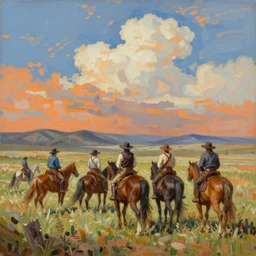 ismail inceoglu epic painting of a wild west book cover landscape, year 1 8 8 0, line art, ink, art concept for a book cover!!, red dead redemption, warm colours, blue and orange and green and grey and white colors, astonishing sky, oil painting, think brushstrokes, highly detailed, centered, hyperrealism, romantic, concept art, smooth, sharp focus trending on artstation, by greg manchess and by craig mullins and by kilian eng and by jake parker