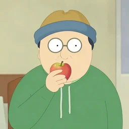jesse pinkman eating an apple