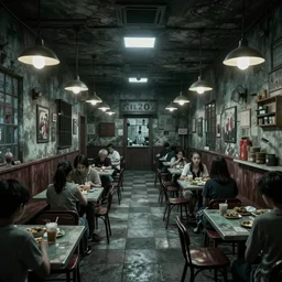 cafeteria inspired by silent hill 2
