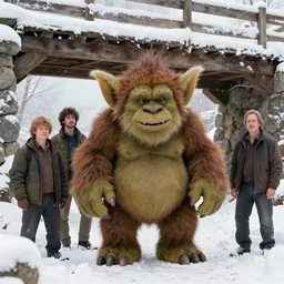 a troll under a bridge in the snow, close up, full body, by tyler edlin, noah bradley, john j. park, jordan grimmer, by les edwards