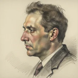 a realistic yet scraggly portrait sketch of the side profile of a stern and sophisticated shemp howard, trending on artstation, intricate details, in the style of frank auerbach, in the style of sergio aragones, in the style of martin ansin, in the style of david aja, in the style of mattias adolfsson