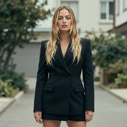 margot robbie as a kpop star wide shot