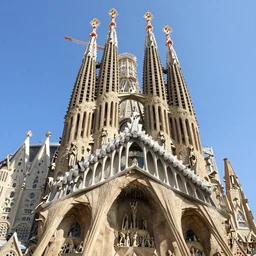 la sagrada familia completely finished in 2 0 2 6, barcelona, gaudi, wide angle photograph, canon eos 5 d