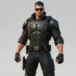 full body and face character design of realistic alt art federal agent slick hair rolled up sleeves kevlar tactical bulletproof armor jacket sunglasses heroic pose artgerm greg rutkowski alphonse mucha trending