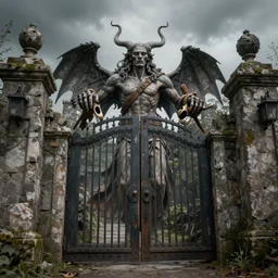 the gates of hell realistic render photo