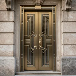 photograph hyper realistic art - deco sci - fi door