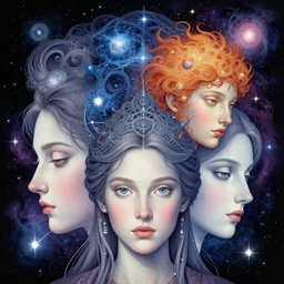 cosmic god, cosmic colours, space 🌌 an ultrafine hyperdetailed illustration by kim jung gi, irakli nadar, detailed faces, intricate linework, bright colors, octopath traveler, final fantasy, unreal engine 5 highly rendered, global illumination, radiant light, detailed and intricate environment