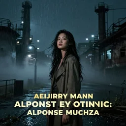 a beautiful young asian woman in abandoned industrial city at night, fog, lights, rain, dark moody lighting, by jeremy mann and alphonse mucha, dramatic lighting, ethereal, stunning, breathtaking, awe - inspiring award - winning, 8 k