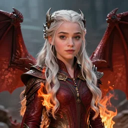 fire flaming lofi daenerys targaryen portrait with dragons, Pixar style, by Tristan Eaton Stanley Artgerm and Tom Bagshaw.