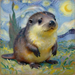 beautiful cute portrait post - impressionist painting of a platypus, by henri de toulouse - lautrec, camille pissarro, paul cezanne, henri rousseau, vincent van gogh, henri - edmond