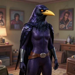 Raven from Teen Titans in her room, concept art by Karla Ortiz, James Paick, Charlie Bowater, Krenz Cushart, highly detailed, ultra detailed, ultra realistic, trending on artstation, cgstudio