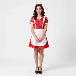 wise 1950s diner waitress, photorealistic portrait photography, full body, standing, isolated on a pure white background, centered, whole figure in frame, sharp focus, studio lighting