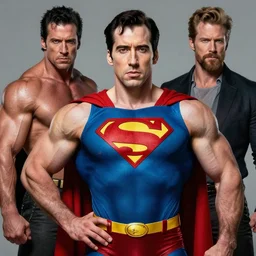 bodybuilder classic fisics full body portrait of nicholas cage as superman by artgerm and greg rutkowski and fantasy art master piece
