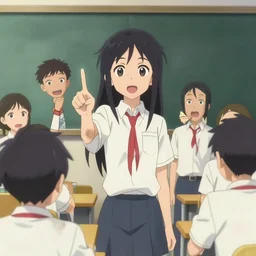 school where the students have magic powers, anime film still from the an anime directed by katsuhiro otomo with art direction by salvador dali, wide lens