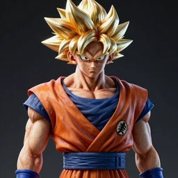 Cyberpunk super saiyan Goku, unreal engine, octane render, intracite detail