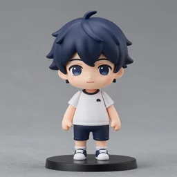 james charles!!! nendoroid!!! figurine, studio lighting, grey background, no shadow, trending on artstation, 4 k, highly detailed!!!