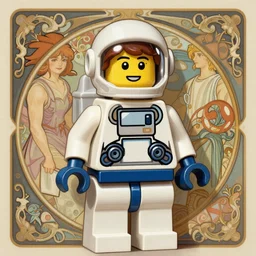hyperdetailed portrait of a lego spaceman, digital painting, artstation hq, sharp foccus ilustration, artstation hq. intricate, elegant. wlop, artgerm, greg rutkowski, alphonse mucha, medium shot. dan mumford, tomokazu matsuyama, takato 4 yamamoto