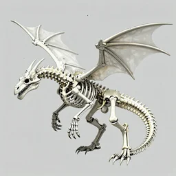 a dragon skeleton in outer space, Dan Seagrave art
