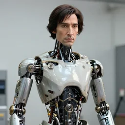 animatronic Adam Driver, exposed mechanics, photo, Stan Winston studios, detailed, 4k