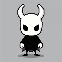 portrait of Hornet from Hollow Knight videogame, pixel art,