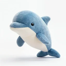 HD, A happy dolphin, plush doll, 8k