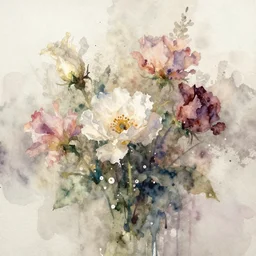 ( ( ( ( ( ( ( ( ( ( loose loose watercolor of flowers painterly, granular splatter dripping. muted colors. ) ) ) ) ) ) ) ) ) ) by jean - baptiste monge!!!!!!!!!!!!!!!!!!!!!!!!!!!!!!