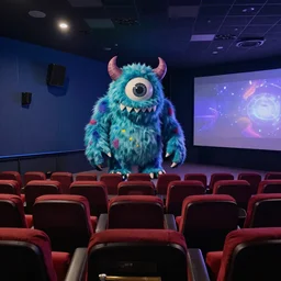 a movie theater liminal space monster