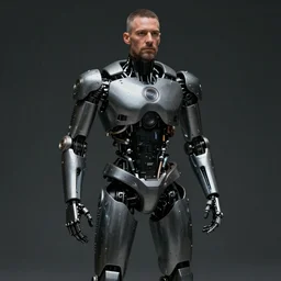 cyborg andrew tate miniature, 8k, cinematic perspective, movie shot, studio