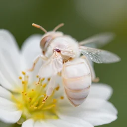 albino bee