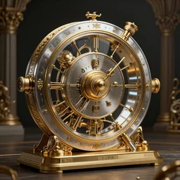 digital time machine in latent space, sliver and gold mechanical fantasy, intricate, elegant, highly detailed, digital painting, concept art, smooth, sharp focus, illustration, divine realm of gods, realistic cinematic style, filmed in 70mm, volumetric lighting, octane render, photographic, concept art, artist Leonardo DaVinci, unreal engine 8k