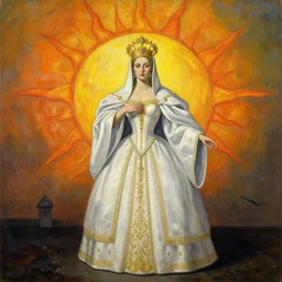 the queen of the sun by zdzislaw beksinski and h. r. giger, oil on canvas