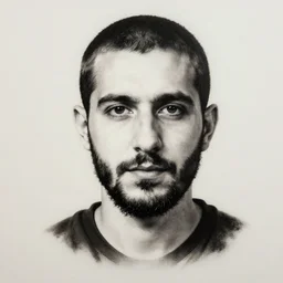 “Spray paint stencil portrait of a clean shaven Jewish guy in his 30s on the textured city wall, colorful, but very good looking, sunlight is falling on the wall”