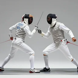 donald trump versus barack obama as knights fencing