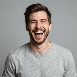 man laughing uncontrollably extremely funny