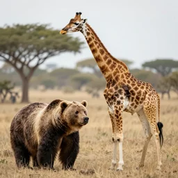 a giraffe grizzly bear hybrid
