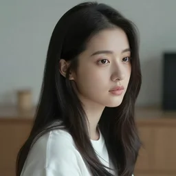 a masterpiece portrait photo of a beautiful young woman who looks like a mercy, random background scene