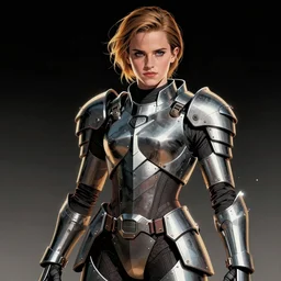 fashion model emma watson wearing metal gear armour art by Hokusai by greg rutkowski by wlop high detail comic sharp vector lineart dramtic lighting artstation by trevor henderson by rossd raws cinematic