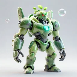 epic 3 d, become legend shinji! gpu mecha controlled by plant consciousness, made of liquid, bubbles, crystals, and mangroves, houdini sidefx, perfect render, artstation trending, by jeremy mann, tsutomi nihei and ilya kuvshinov