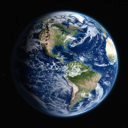 black planet Earth in space