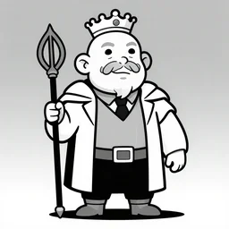dr. livesey as emperor of all gigachads, black and white, digital art