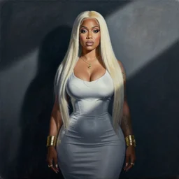 a painting of niki minaj by jeremy mann