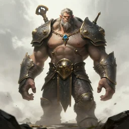 a highly detailed portrait of a massive epic fantasy giant man concept art