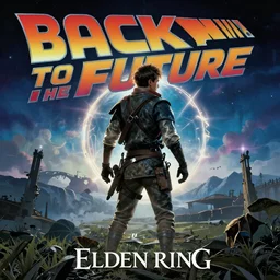 Elden Ring inspired poster for Back to the Future