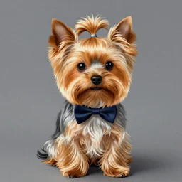 s Yorkshire terrier in a bow tie, extremely detailed masterpiece, illustration, by Michael Sowa,