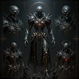 hive mind sentinel character sheet, scorn themed dark sf biomechanical, intricate artwork masterpiece, ominous, dramatic horror cinematic lighting, volumetric 8 k, by josan gonzalez, alexey egorov, kilian eng, trending on cgsociety, octane render, 8 k
