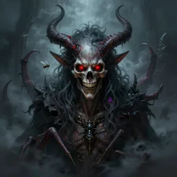 soft painting render a portrait of beelzebub, the harbringer of death, ruler of the demons, king of the flies, a motherless heathen who brings misery upon the worlds known and unknown, lovecraftian world, omnious, horror, accurate features, focus, very intricate ultrafine details, random volumetric lighting, dense fog, award winning masterpiece, octane render 8 k hd, artstation. dark fantasy, neon