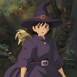 witch, studio ghibli, comfy