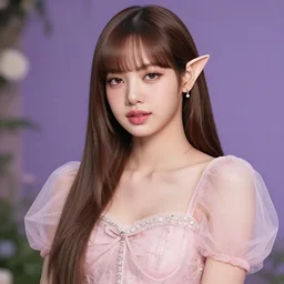Black Pink Lisa as a young elf princess full HD 4K highest quality realistic beautiful gorgeous natural